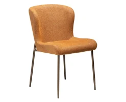 Glam Stol | Pumpkin Spice Bouclé/Antique Brass