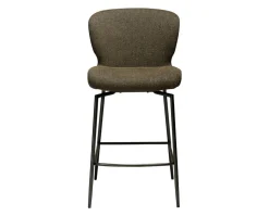 Glory Barstol | Snurrbar | Dark Olive Bouclé/Antique Pewter