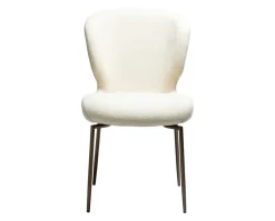 Glory Snurrstol | Frosted Almond Bouclé | Antik Mässing