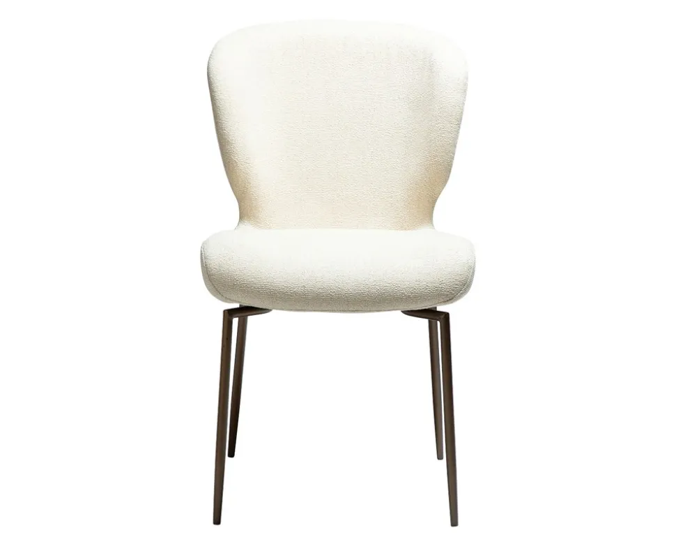 Glory Snurrstol | Frosted Almond Bouclé | Antik Mässing