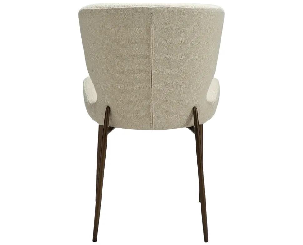 Glory Stol | Frosted Almond Bouclé | Antik Mässing