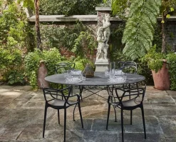 Glossy Bord Outdoor | 192x118, Svart skiva, svarta ben
