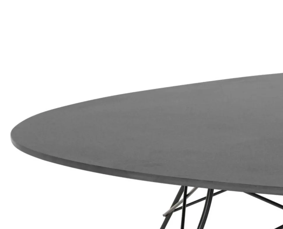 Glossy Bord Outdoor | 192x118, Svart skiva, svarta ben
