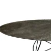 Glossy Matbord 192x118 | Aged bronze skiva, Svarta ben