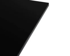 Glossy Matbord 130x130 | Svart skiva, kromben