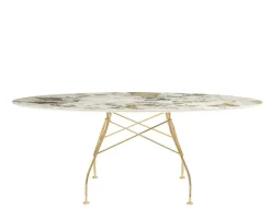 Glossy Matbord 192x118 | Symphonie skiva, Guldben