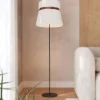 Glowing Ice Golvlampa | 50 cm | Black leather