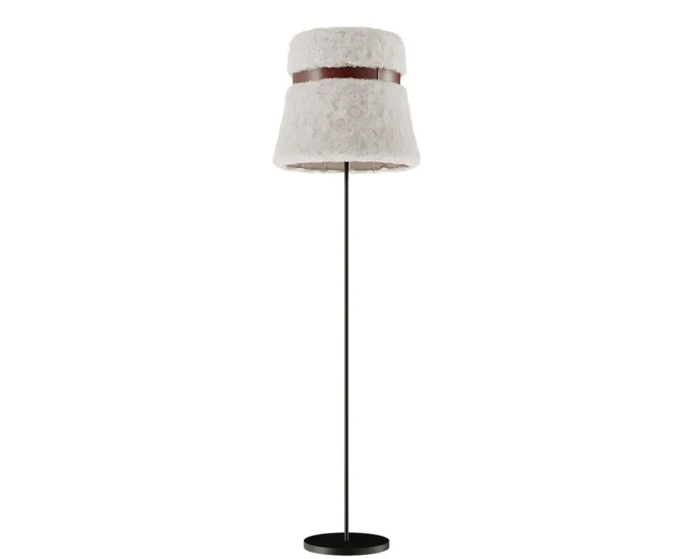 Glowing Ice Golvlampa | 40 cm | Oak leather