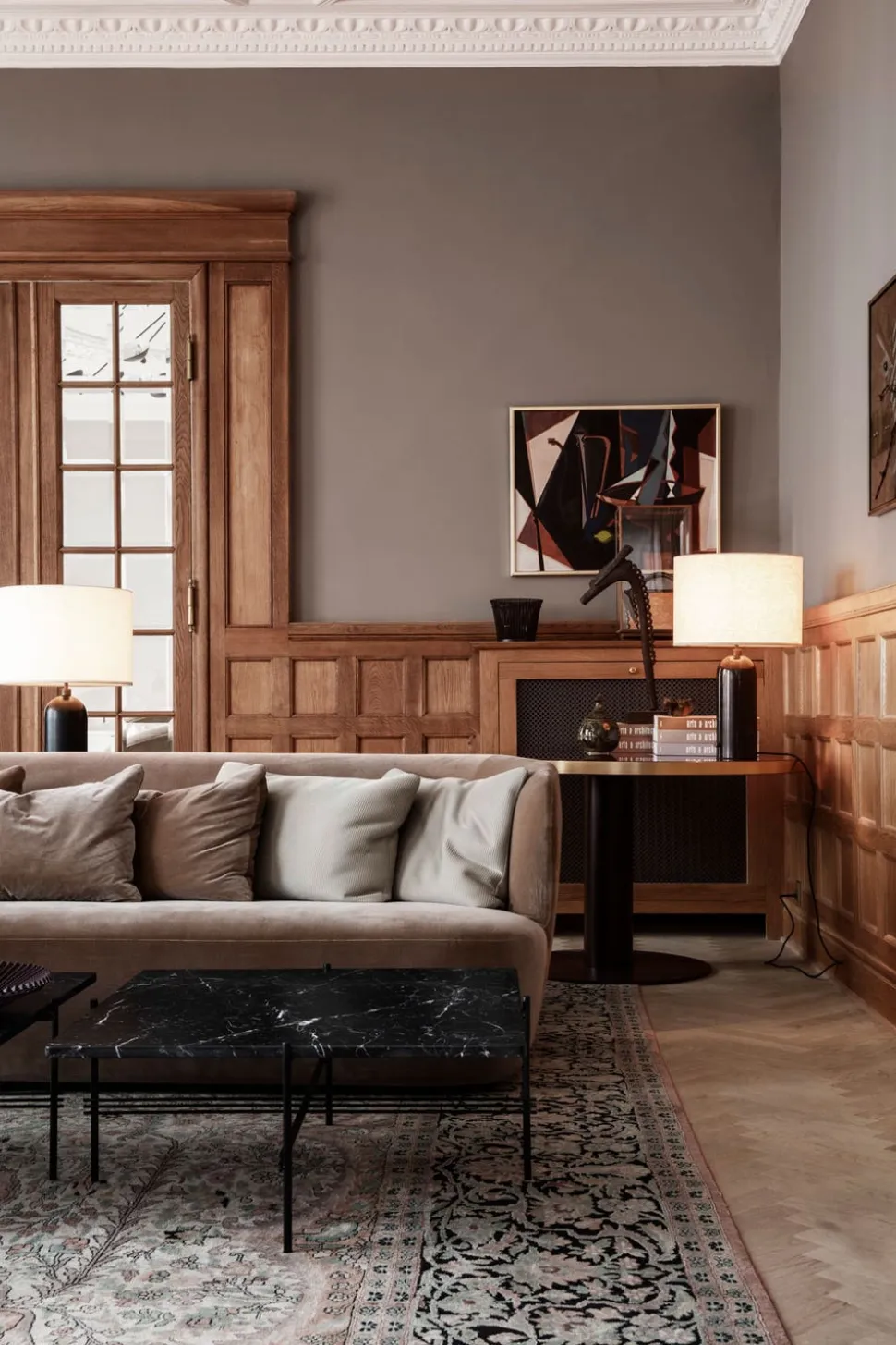 Gravity Bordslampa Large | Vit Marmor, Vit