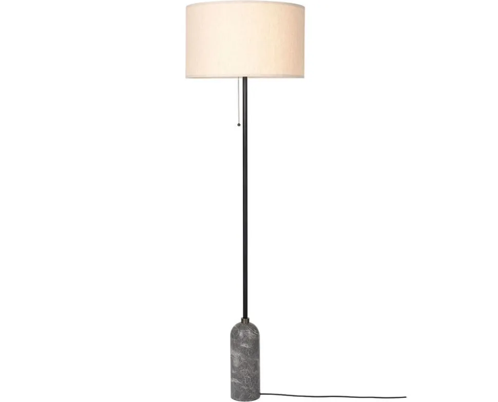 Gravity Golvlampa | Grå Marmor, Canvas