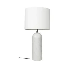 Gravity Golvlampa XL Låg | Vit Marmor, Vit