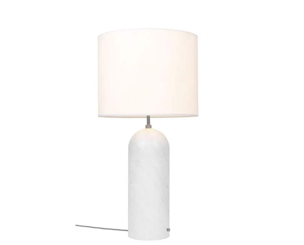 Gravity Golvlampa XL Låg | Vit Marmor, Vit