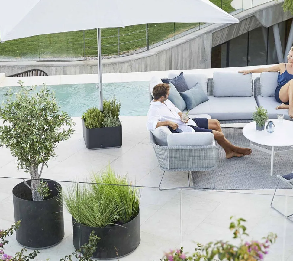 Grow Planter Ø75 | Dark Green/ Taupe