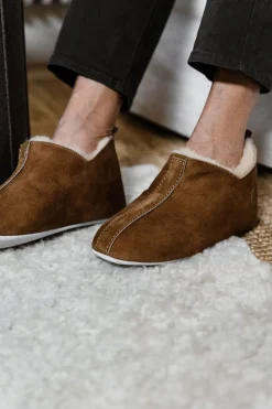 Henrik Fårskinnstofflor Antique Cognac | Storlek 40