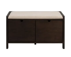 Hillmond Hallbänk | Brunlackad Ek