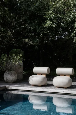 Hippo Lounge Chair Outdoor | Sunbrella Savane Coconut