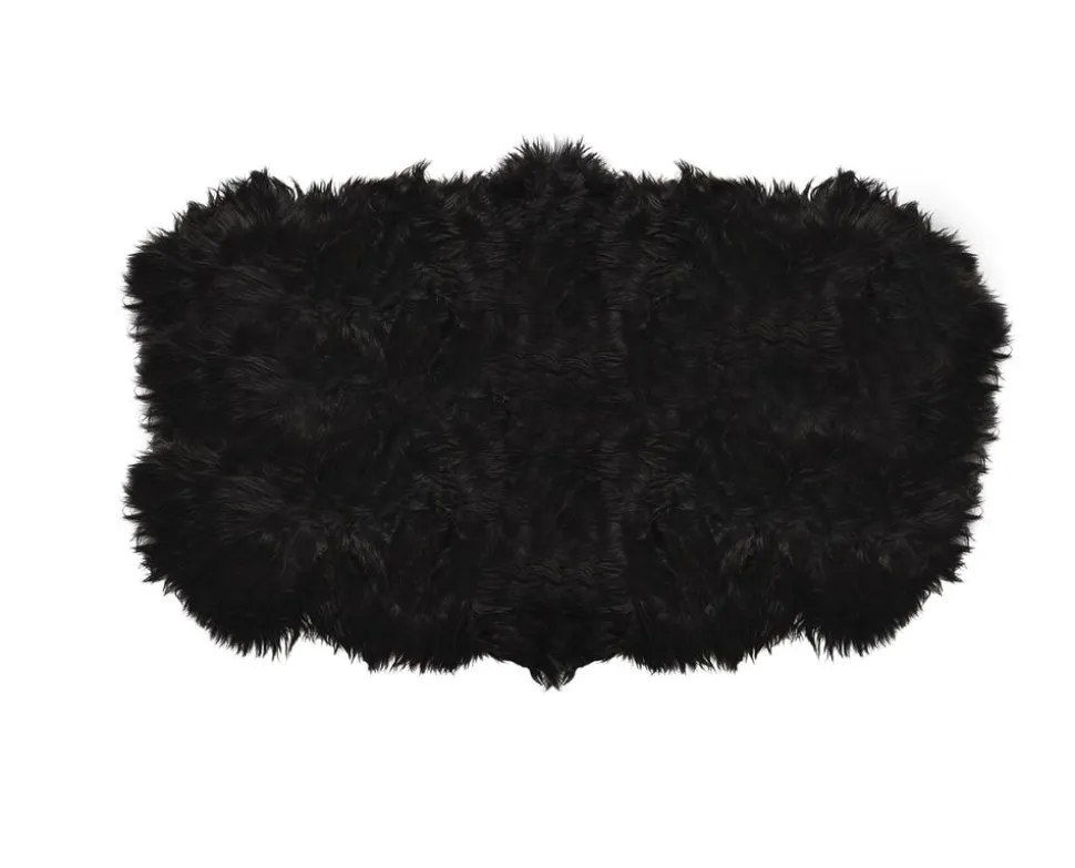 Huge Matta Fårskinn | 5 Svart