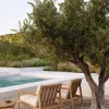 Jack Outdoor Loungefåtölj | Teak, Burgundy