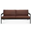Jack Outdoor 2-sits Soffa | Svartlackad Teak, Burgundy