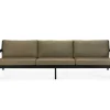 Jack Outdoor 3-sits Soffa | Svartlackad Teak, Green