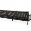 Jack Outdoor 3-sits Soffa | Svartlackad Teak, Mocha