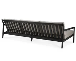 Jack Outdoor 3-sits Soffa | Svartlackad Teak, Mocha