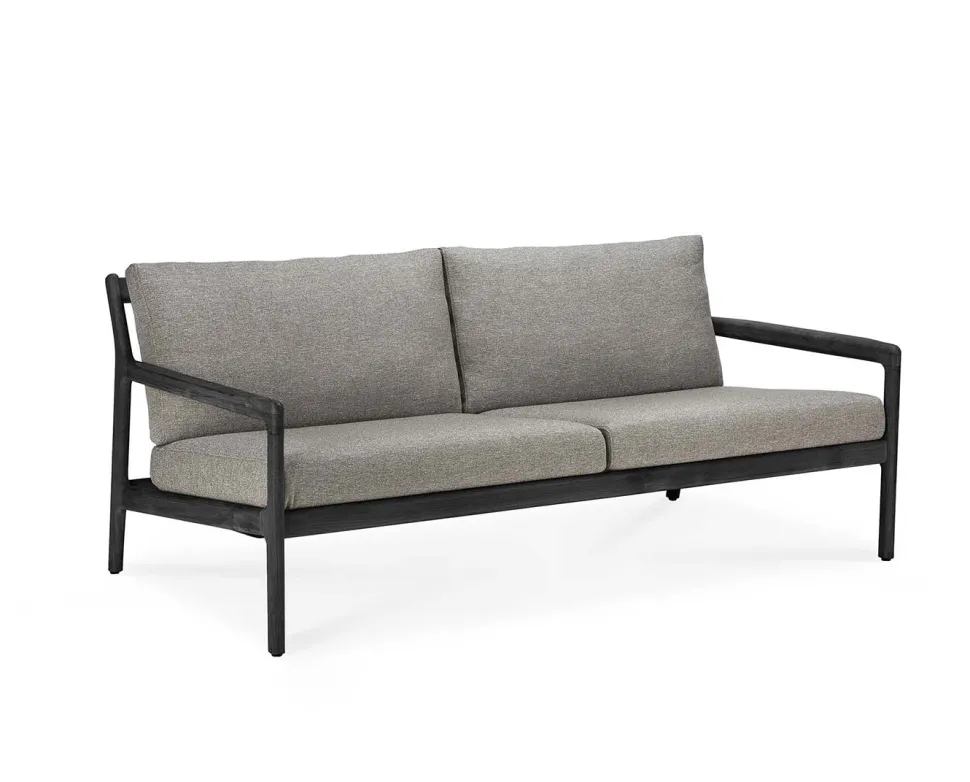 Jack Outdoor 2-sits Soffa | Svartlackad Teak, Mocha