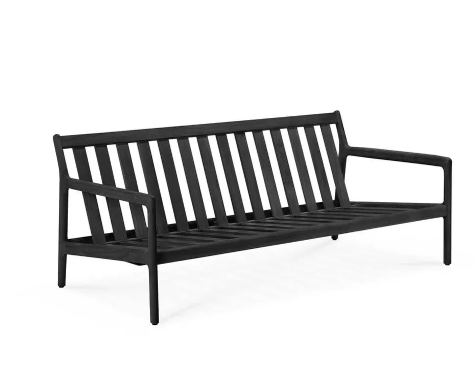 Jack Outdoor 2-sits Soffa | Svartlackad Teak, Mocha