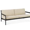 Jack Outdoor 2-sits Soffa | Svartlackad Teak, Natural