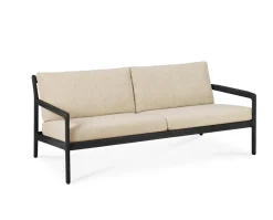 Jack Outdoor 2-sits Soffa | Svartlackad Teak, Natural