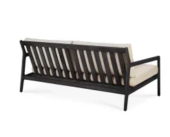Jack Outdoor 2-sits Soffa | Svartlackad Teak, Natural