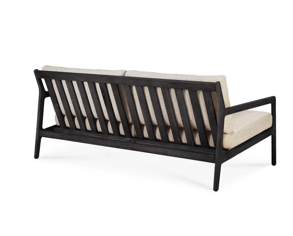 Jack Outdoor 2-sits Soffa | Svartlackad Teak, Natural