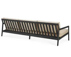 Jack Outdoor 3-sits Soffa | Svartlackad Teak, Natural