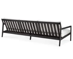 Jack Outdoor 3-sits Soffa | Svartlackad Teak, Off White