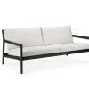 Jack Outdoor 2-sits Soffa | Svartlackad Teak, Off White