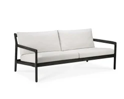 Jack Outdoor 2-sits Soffa | Svartlackad Teak, Off White