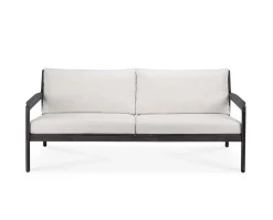 Jack Outdoor 2-sits Soffa | Svartlackad Teak, Off White
