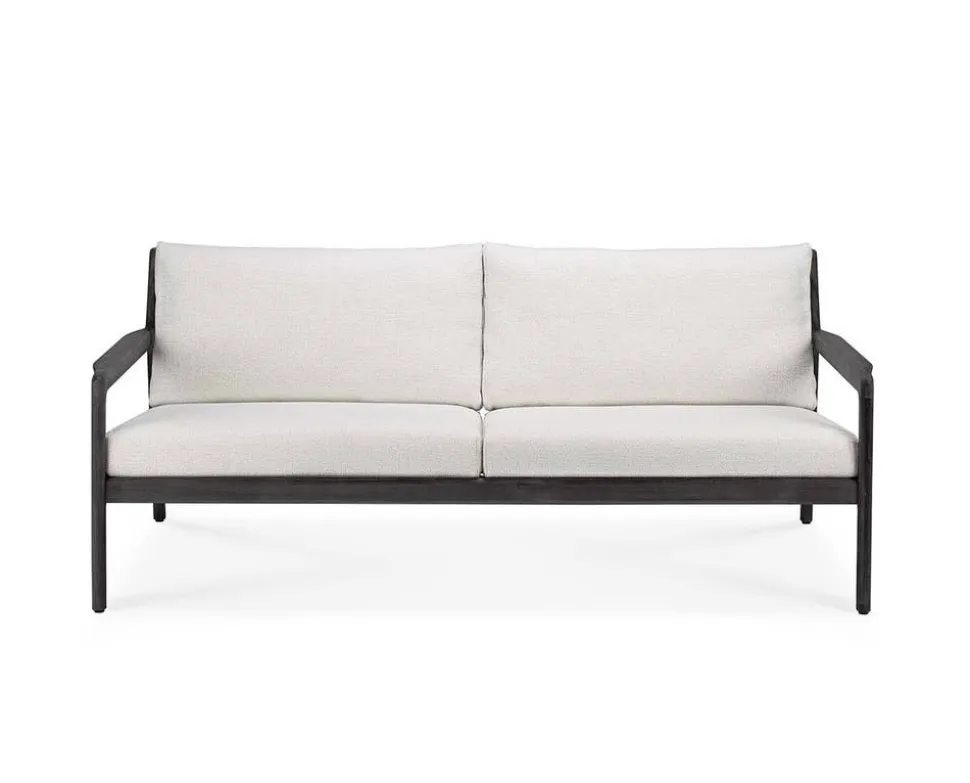 Jack Outdoor 2-sits Soffa | Svartlackad Teak, Off White