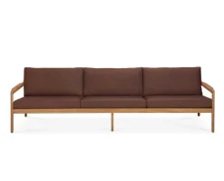 Jack Outdoor 3-sits Soffa | Teak, Burgundy