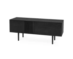 Joel Mediabänk 120 cm | Svartbetsad Ek