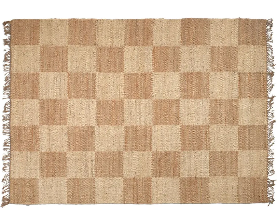 Jute Squares Matta 200x300 Natural