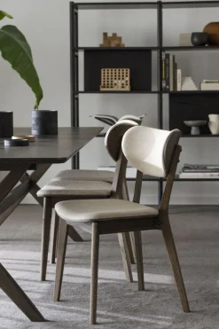 Kato Stol | Brunlackad Ek, Beige