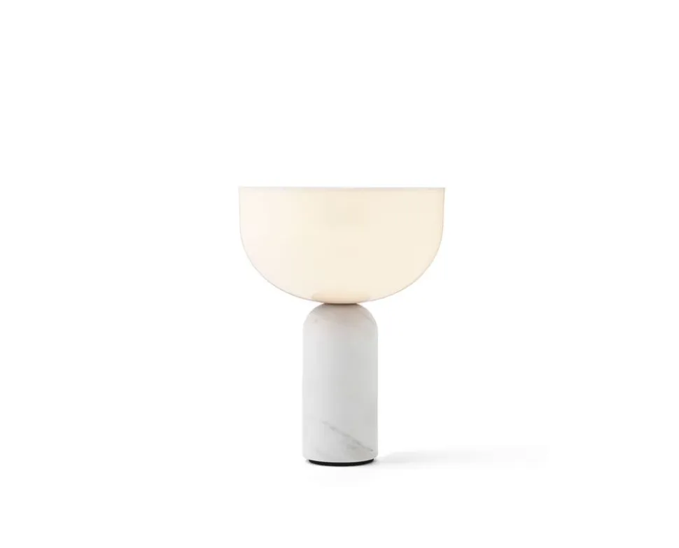 Kizu Portabel Bordslampa | Vit Marmor