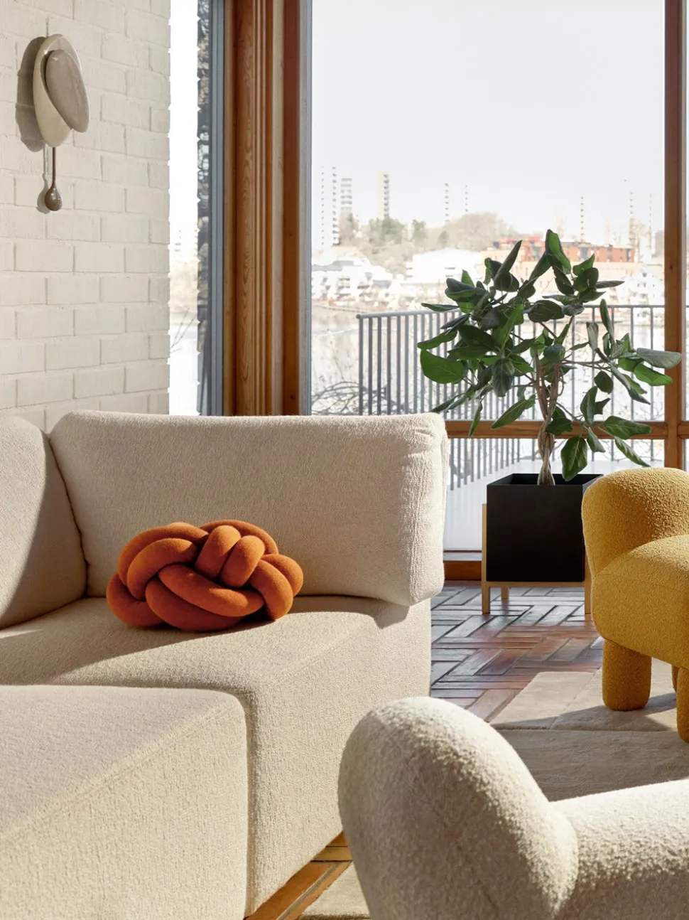 Knot Cushion | Ochre