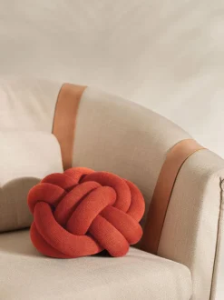 Knot Cushion | Orange Red
