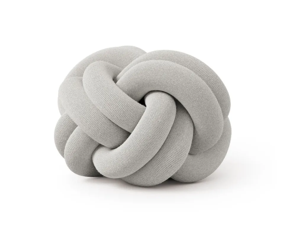Knot Cushion | White-Grey