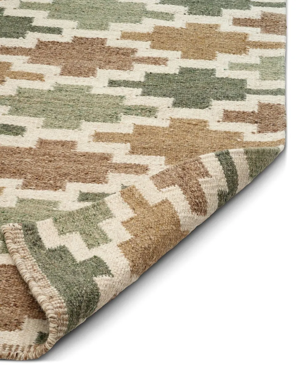 Korsnäs Gångmatta 80x250 Grönbeige