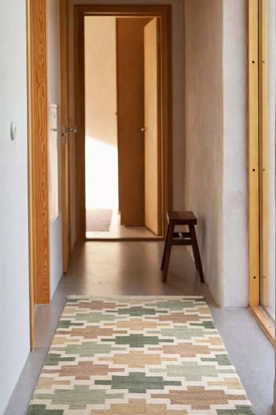 Korsnäs Gångmatta 80x250 Grönbeige