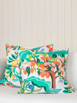 Kuddfodral Botanical Cherry Vit