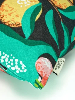 Kuddfodral Botanical Orange Svart